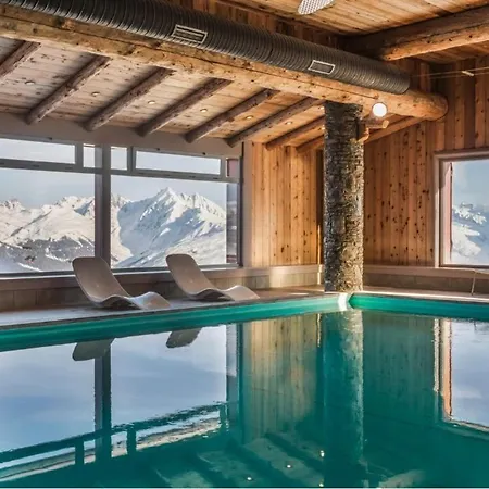 Moderne A Plagne Aime 2000 Avec Piscine Et Parking Couvert - Fr-1-351-267